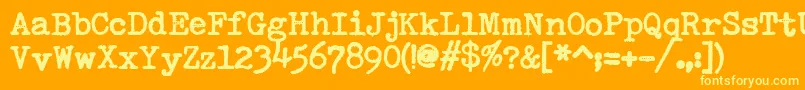 SmithyxtVeryheavyV22 Font – Yellow Fonts on Orange Background
