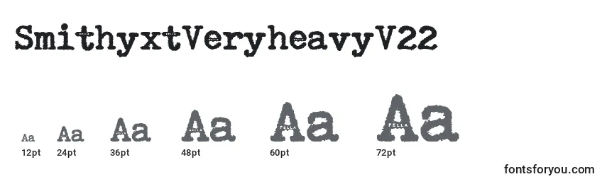 SmithyxtVeryheavyV22 Font Sizes