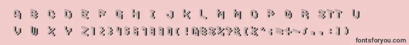 CubicblockS Font – Black Fonts on Pink Background