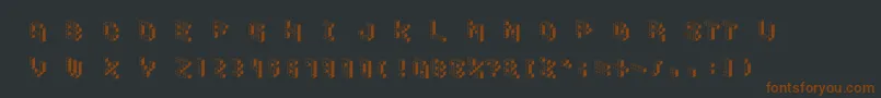 CubicblockS Font – Brown Fonts on Black Background