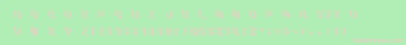 CubicblockS Font – Pink Fonts on Green Background