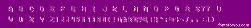 CubicblockS Font – Pink Fonts on Purple Background