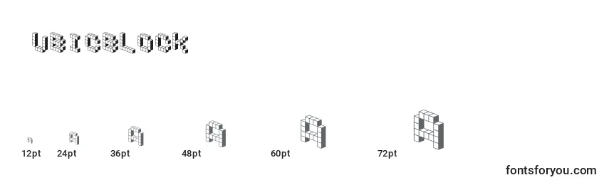 Rozmiary czcionki CubicblockS