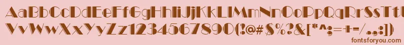 Marqueeengraved Font – Brown Fonts on Pink Background