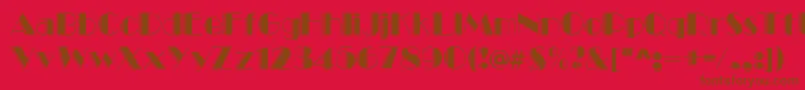 Marqueeengraved Font – Brown Fonts on Red Background