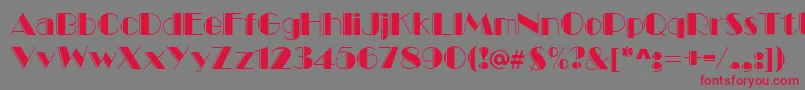 Marqueeengraved-Schriftart – Rote Schriften auf grauem Hintergrund