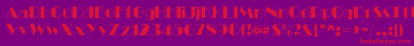 Marqueeengraved Font – Red Fonts on Purple Background