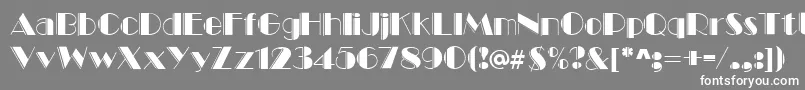 フォントMarqueeengraved – 灰色の背景に白い文字