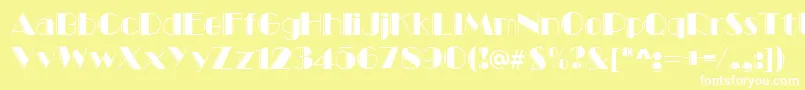 Marqueeengraved Font – White Fonts on Yellow Background