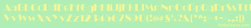 fuente Marqueeengraved – Fuentes Amarillas Sobre Fondo Verde