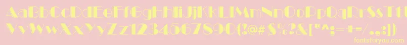 Marqueeengraved Font – Yellow Fonts on Pink Background