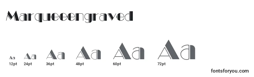 Marqueeengraved Font Sizes
