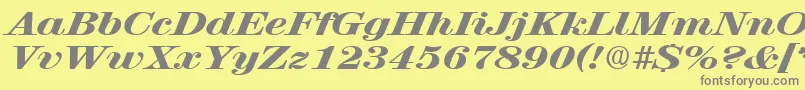 More about RubyscriptbroadxboldRegular Font RubyscriptbroadxboldRegular Font – Gray Fonts on Yellow Background