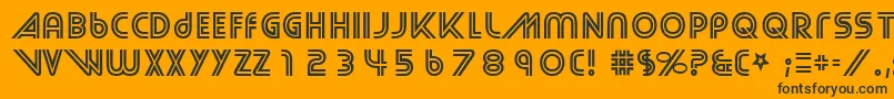 StreetCred-fontti – mustat fontit oranssilla taustalla