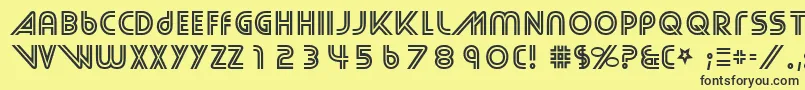 Шрифт StreetCred – чёрные шрифты на жёлтом фоне
