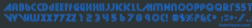 StreetCred Font – Blue Fonts on Black Background