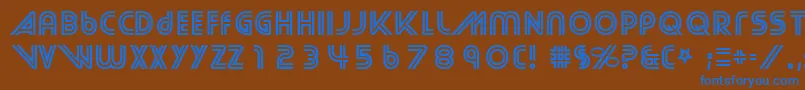 Шрифт StreetCred – синие шрифты на коричневом фоне