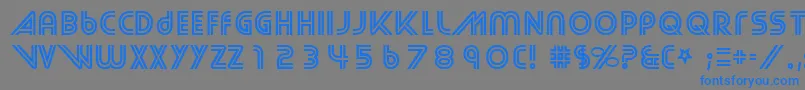 Шрифт StreetCred – синие шрифты на сером фоне