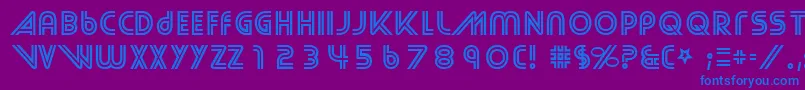 StreetCred-fontti – siniset fontit violetilla taustalla