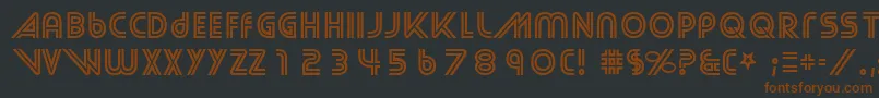 StreetCred-fontti – ruskeat fontit mustalla taustalla