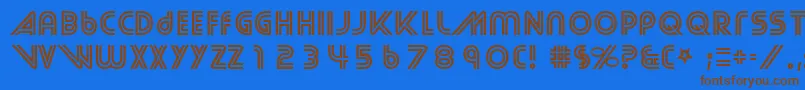 Шрифт StreetCred – коричневые шрифты на синем фоне