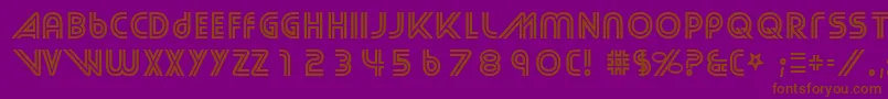 StreetCred-fontti – ruskeat fontit violetilla taustalla