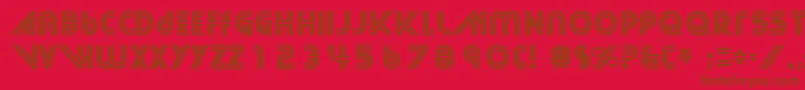 StreetCred-fontti – ruskeat fontit punaisella taustalla