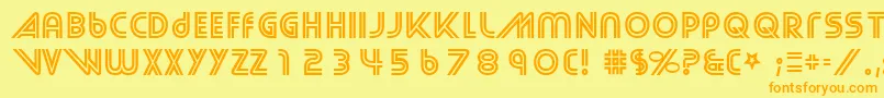 StreetCred-fontti – oranssit fontit keltaisella taustalla
