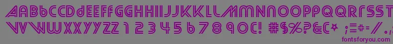 Шрифт StreetCred – фиолетовые шрифты на сером фоне