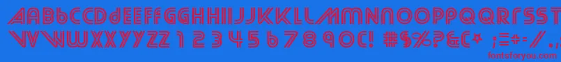 StreetCred-fontti – punaiset fontit sinisellä taustalla