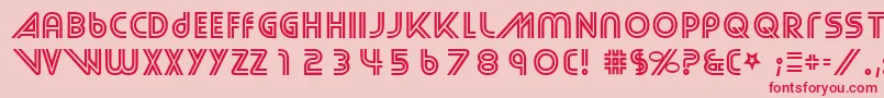 StreetCred-fontti – punaiset fontit vaaleanpunaisella taustalla