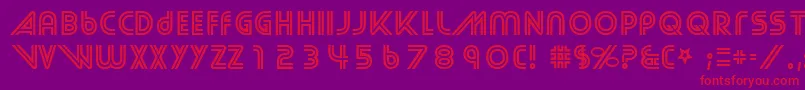 StreetCred Font – Red Fonts on Purple Background