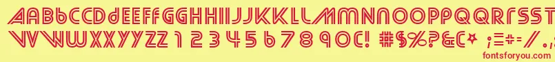 StreetCred Font – Red Fonts on Yellow Background