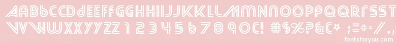 フォントStreetCred – ピンクの背景に白い文字