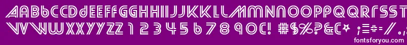 Шрифт StreetCred – белые шрифты на фиолетовом фоне