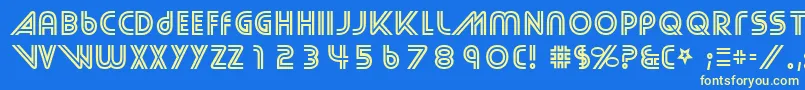 StreetCred Font – Yellow Fonts on Blue Background