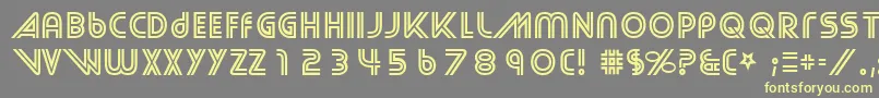 StreetCred-fontti – keltaiset fontit harmaalla taustalla