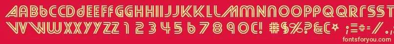 StreetCred Font – Yellow Fonts on Red Background