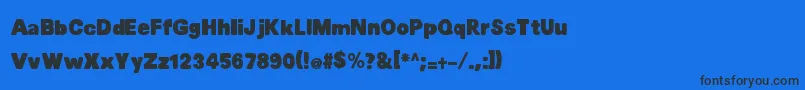 MtfChubb Font – Black Fonts on Blue Background