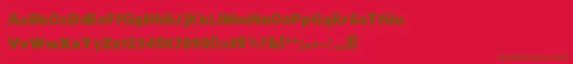 MtfChubb Font – Brown Fonts on Red Background