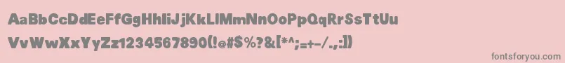 フォントMtfChubb – ピンクの背景に灰色の文字