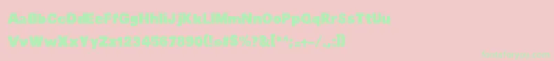 MtfChubb Font – Green Fonts on Pink Background