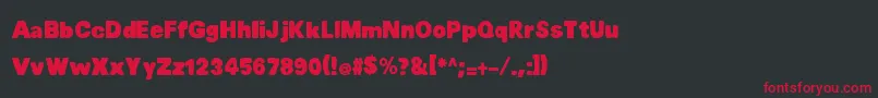 MtfChubb Font – Red Fonts on Black Background