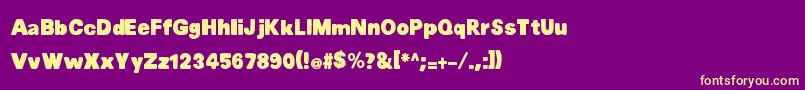 MtfChubb Font – Yellow Fonts on Purple Background