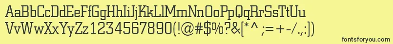 ACitynovalt Font – Black Fonts on Yellow Background