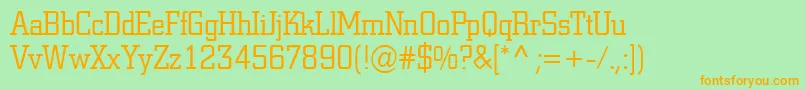 ACitynovalt Font – Orange Fonts on Green Background