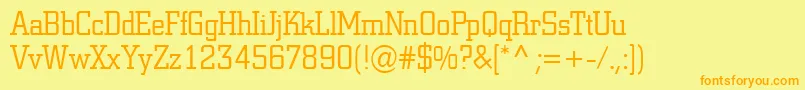 ACitynovalt Font – Orange Fonts on Yellow Background