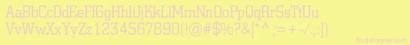 Шрифт ACitynovalt – розовые шрифты на жёлтом фоне