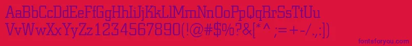 ACitynovalt Font – Purple Fonts on Red Background