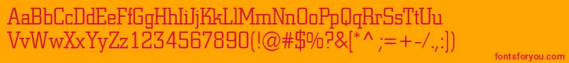 ACitynovalt Font – Red Fonts on Orange Background